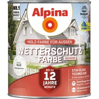 Alpina Wetterschutzfarbe Holzfarbe deckend Weiß 750ml