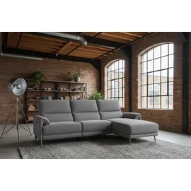 KAWOLA Sofa ADRIANA Ecksofa mit Relaxfunktion Stoff anthrazit