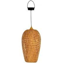 Pauleen Solarleuchte Kunststoff/Metall/Rattan 22 cm Ø, 75,2 cm H, 1 Stk., beige