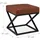 Relaxdays Sitzhocker Kunstleder 41 x 41 x 41 cm Schwarz/Braun