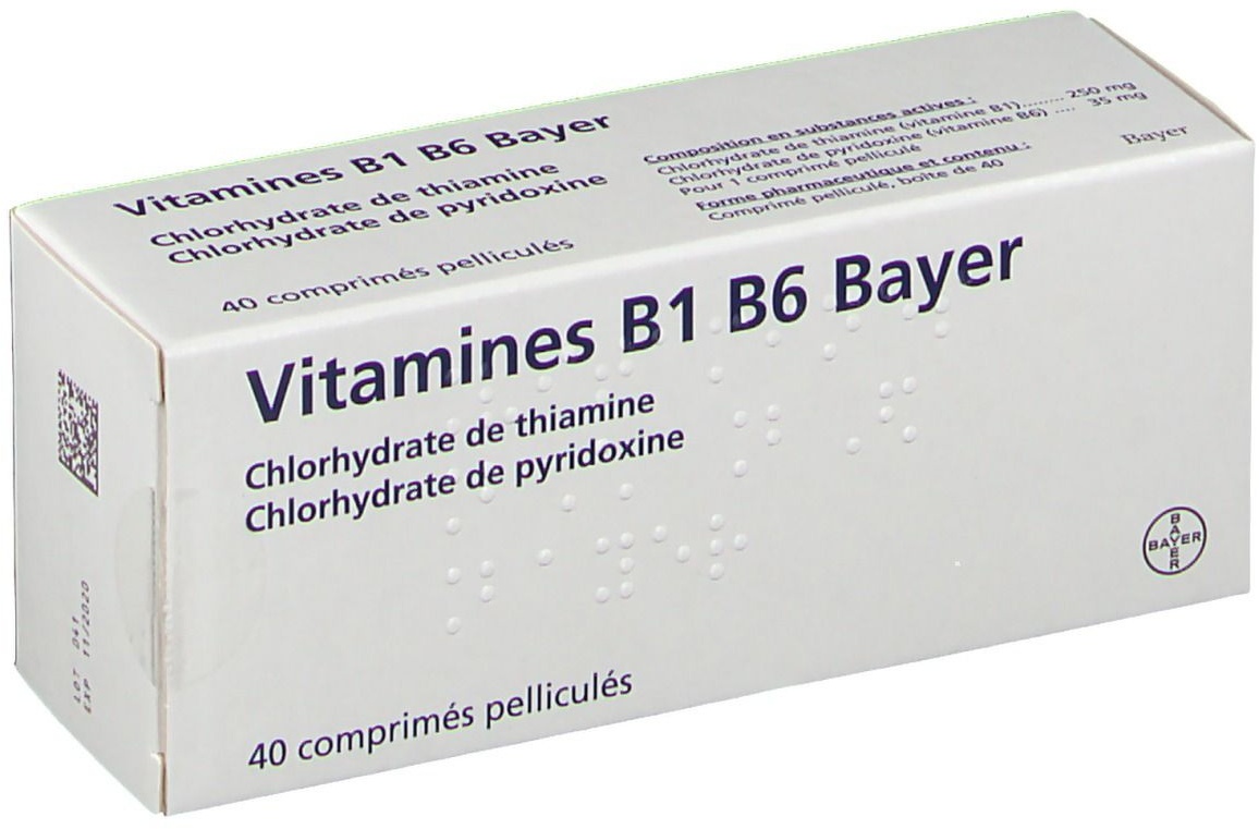 Vitamine B1 B6 Bayer 40 pc(s) comprimé(s)