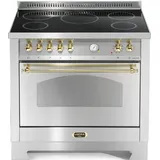 RSG 96 MFT / 5I Standherd mit Induktionskochfeld ( 90 cm / 1 Großbackofen ) - EDELSTAHL / MESSING