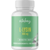 Vitabay L-Lysin 800mg • Tabletten • Essentielle Aminosäure • Hochdosiert • Bioverfügbar • Vorteilspackung • Für langfristigen Erfolg • Pharmaqualität