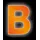 CONACORD Klebebuchstabe B Reflektierend 8 cm Orange