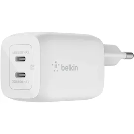 Belkin BoostCharge Pro GaN - Netzteil - PPS- und GaN-Technologie - 65 Watt - Fast Charge, PD 3.0 - 2 Ausgabeanschlussste
