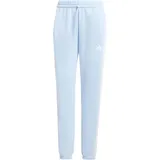 adidas Essentials 3-Streifen French Terry Cuffed Jogginghose glow blue/white XXS