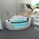 Home Deluxe Laguna L kompakt Whirlpoolbadewanne 140 x 140 cm (Laguna L weiß - komp)