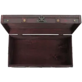 Mendler Holztruhe Holzbox Schatztruhe Valence Antikoptik 30x57x29cm ~ eckig