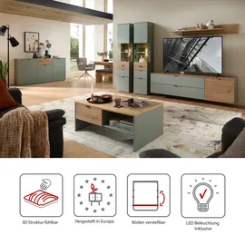 Innostyle Vitrine INA Vitrine, 45 x 200 x 36 cm (B/H/T) 1 Stk. tlg. L/R verwendbar, inkl. Beleuchtung, Softclose