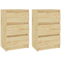 VidaXL Nachttische 2 Stk 40x29,5x64 cm Massivholz Kiefer