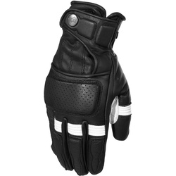 Rusty Stitches Calvin Motorrad Handschuhe, schwarz-weiss, Größe XL für Männer