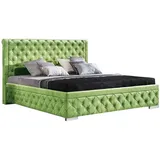 Xlmoebel Schlafzimmer-Set Modernes Bett mit Nachttischen in elegantem Design, (3-tlg., Bett / 2x Nachttisch), Hergestellt in Europa grün