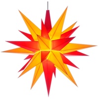 Herrnhuter Stern 13 cm rot/gelb - Komplett inkl. notwendigem Netzteil