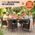 CASARIA Polyrattan Gartenstuhl 59 x 59 x 84 cm braun/weiß 4 St.