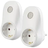 Revolt 2er-Set Steckdosen-Adapter mit Lichtsensor, 230V, 690 W Schaltleistung