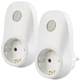 Revolt 2er-Set Steckdosen-Adapter mit Lichtsensor, 230V, 690 W Schaltleistung