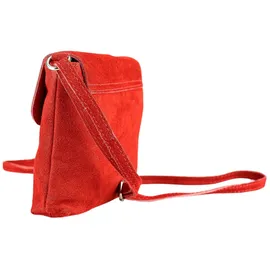 Allgäu Rebell Blümchen Umhängetasche Leder Red