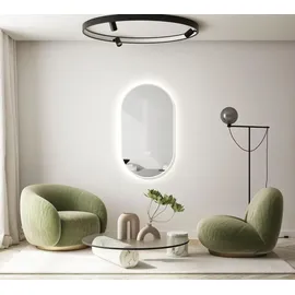 Hoko Ovalspiegel 50 x 90 cm Weiß