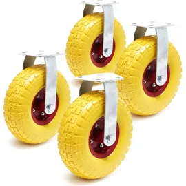 Wiltec Bockrollen Set 4x Ø258 x 7,8 cm