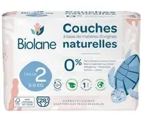 Biolane - Couches Naturelles Taille 2 Ultra-Absorbant Pas de Fuite 28 unités Serviette hygienique pc(s)