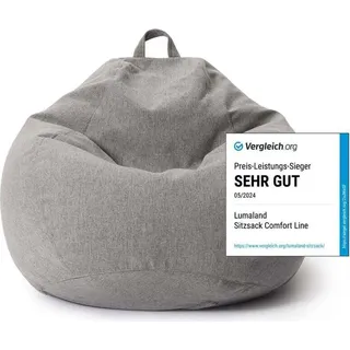 Lumaland Sitzsack Comfort [Hellgrau] 185l)