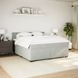vidaXL Boxspringbett 180 x 200 cm Hellgrau