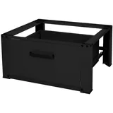 ML-Design Waschmaschinen Untergestell mit Schublade 63x54cm Stahl Schwarz 150kg,