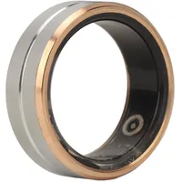 Smart Ring, Fitness Smart Ring, IP68 wasserdichte BT Fitness Tracker Ringe, Fernkamerasteuerung mit APP, für Männer Frauen, Silber Gold (8)