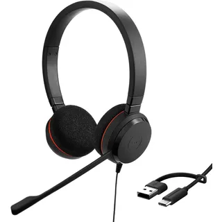 JABRA Evolve 20 MS Stereo Headset USB-C/A Schwarz