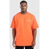 SMILODOX Herren Oversize T-Shirt Liquid Brail Koralle orange S
