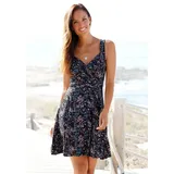 vivance by lascana Jerseykleid Druck Schwarz/Rosa 34