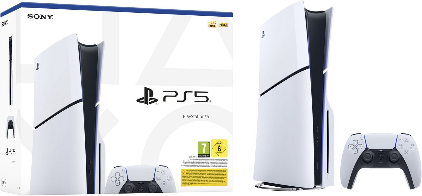 PlayStation 5 Disk Edition (Slim) schwarz|weiß