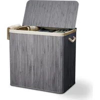 Juskys Bambus Wäschekorb Curly - Grau