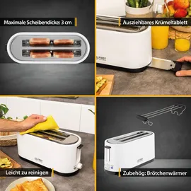 First Austria Toaster 4 Scheiben Langschlitz Weiß