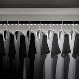 50-120cm beleuchteter Kleiderstange aus Aluminium Garderobenstange mit integriertem Lithium-Batterie, Heavy Duty Closet Bar 75kg Last, Black Matte (Size : 950mm)