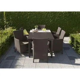 ALLIBERT Iowa Gartensessel 110 x 110 x 110 cm braun/taupe