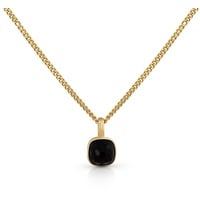 Orolino Kette mit Anhänger »Gold 585 mit schwarzem Onyx 6x6mm«, 97861530-0 gelb