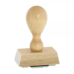 Holzstempel (50x30 mm - 6 Zeilen)