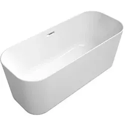 Villeroy & Boch Finion freistehende Badewanne 177FIN7A100V101 170x70cm, Emotion, Design-Ring, weiß, chrom