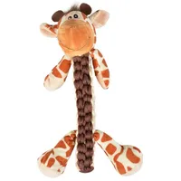 Duvo+ Hundespielzeug Zoo Friends Giraffe Stick 32x22x11,5cm Braun Quietscher