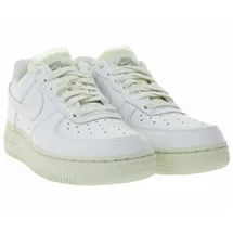 Nike Air Force 1 LO PRM Unisex Sneaker Echtleder Turnschuhe mit Air-Dämpfung Low-Top Sneaker DN5463 100 Weiß - 39