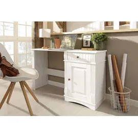 OTTO home Schreibtisch Teresa Kiefer massiv / Weiß