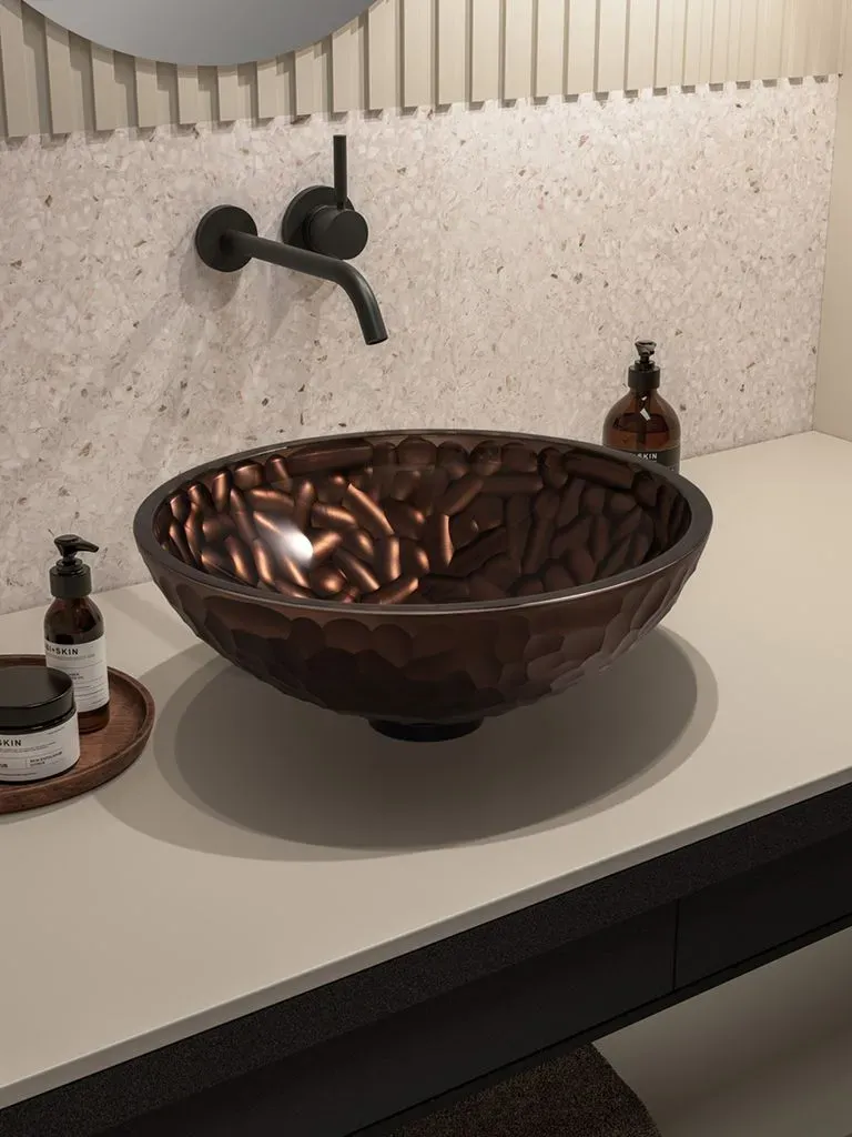Glassdesign ORMA 40 Aufsatzwaschbecken - transparent