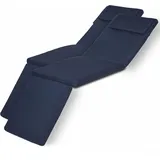 2er Set Luxus Deckchair Auflage Loftlux Dc, 175x45x5cm, Dunkelblau