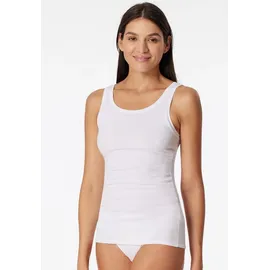 SCHIESSER Tanktop Pure Rib Weiss, 40