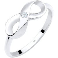 Elli DIAMORE Ring Damen Infinity Unendlich Diamant 0.03 ct. 925 Silber