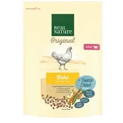 REAL NATURE Original Trockenfutter Katze Adult Huhn + Freeze Dried Stückchen 300 g