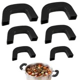 3er Set Silikon Topfgriffe - Hitzebeständiger Griffschutz für Pfannen und Töpfe, rutschfeste Silikongriffe in 3 Größen für Kochen, Braten und Backen - Universal Hitzeschutz für Küche und Grill