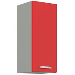 Küchen Hängeschrank 30 Glanz Rot Grau Küchenzeile Küchenblock Küche Rose Bianca
