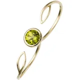 Jobo Goldring JOBO "Ring Zweifingerring" Gr. 58, grün, Fingerringe, Damen, 58, Gelbgold 585, Goldring, 585 Gold mit Peridot
